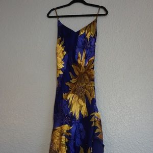 Beaded flower evening dress